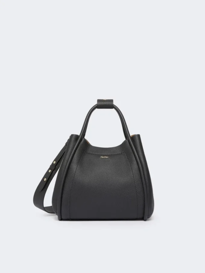 Kleine Marine-Ledertasche, schwarz