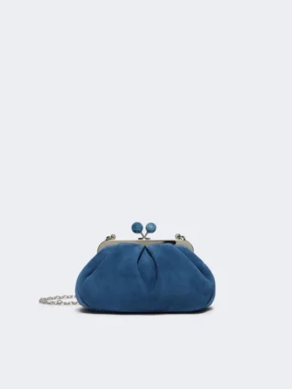 Kleine Pasticcino-Tasche aus Wildleder, kornblumenblau