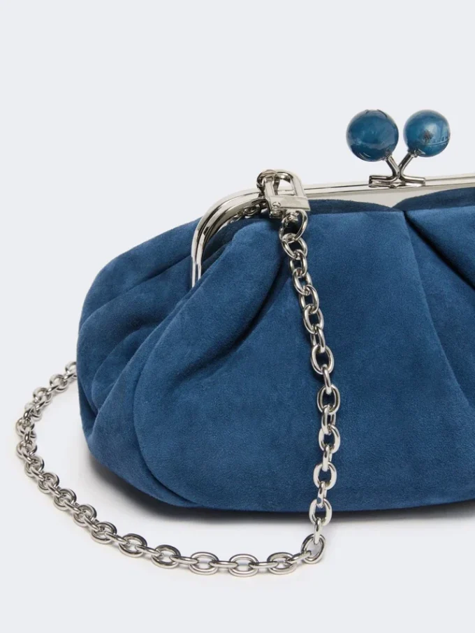 Kleine Pasticcino-Tasche aus Wildleder, kornblumenblau Kleine Pasticcino-Tasche aus Wildleder, kornblumenblau
