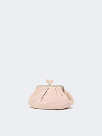Kleine Pasticcino-Tasche aus Wildleder, puderfarben