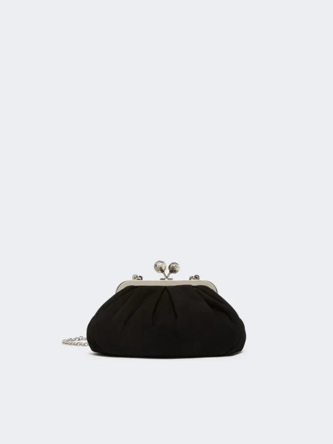 Kleine Pasticcino-Tasche aus Wildleder, schwarz Kleine Pasticcino-Tasche aus Wildleder, schwarz
