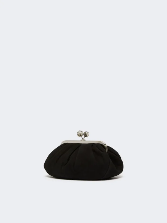 Kleine Pasticcino-Tasche aus Wildleder, schwarz Kleine Pasticcino-Tasche aus Wildleder, schwarz