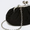 Kleine Pasticcino-Tasche aus Wildleder, schwarz Kleine Pasticcino-Tasche aus Wildleder, schwarz