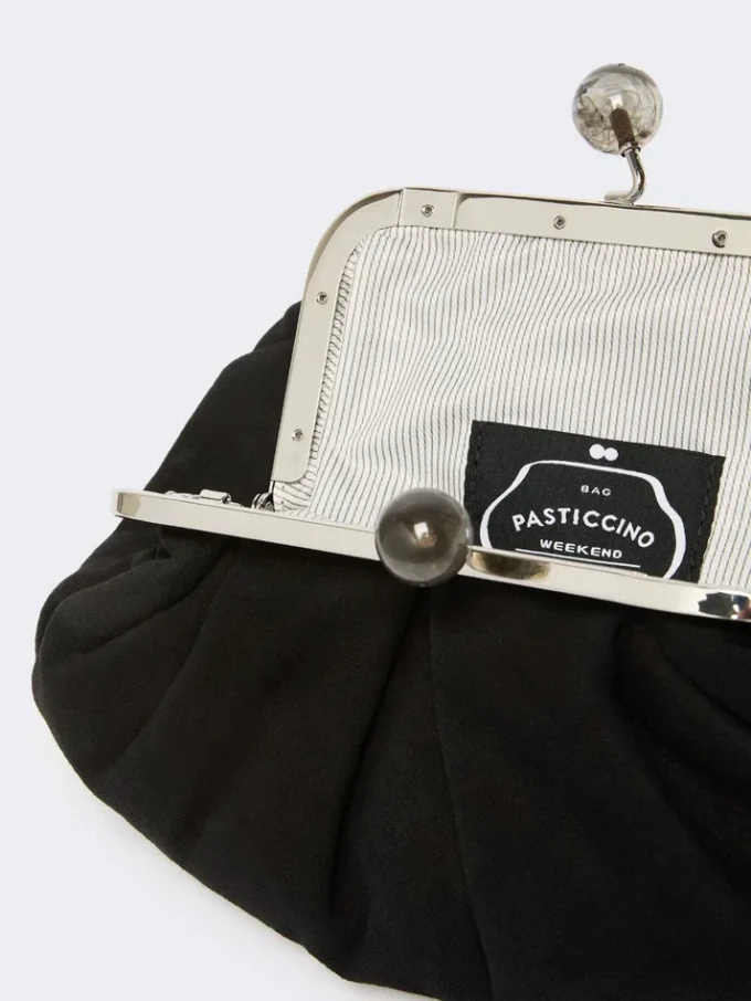 Kleine Pasticcino-Tasche aus Wildleder, schwarz Kleine Pasticcino-Tasche aus Wildleder, schwarz