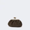 Kleine Pasticcino-Tasche in Raffia-Optik, dunkelbraun Kleine Pasticcino-Tasche in Raffia-Optik, dunkelbraun