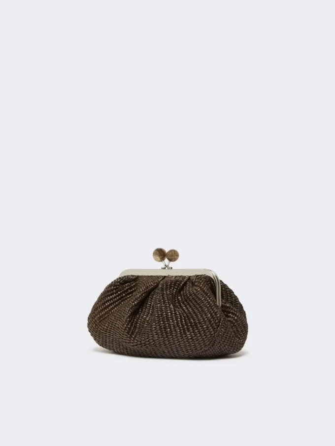 Kleine Pasticcino-Tasche in Raffia-Optik, dunkelbraun Kleine Pasticcino-Tasche in Raffia-Optik, dunkelbraun