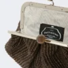 Kleine Pasticcino-Tasche in Raffia-Optik, dunkelbraun Kleine Pasticcino-Tasche in Raffia-Optik, dunkelbraun