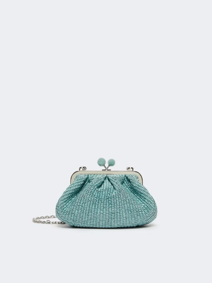 Kleine Pasticcino-Tasche in Raffia-Optik, Öl Kleine Pasticcino-Tasche in Raffia-Optik, Öl