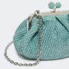 Kleine Pasticcino-Tasche in Raffia-Optik, Öl Kleine Pasticcino-Tasche in Raffia-Optik, Öl