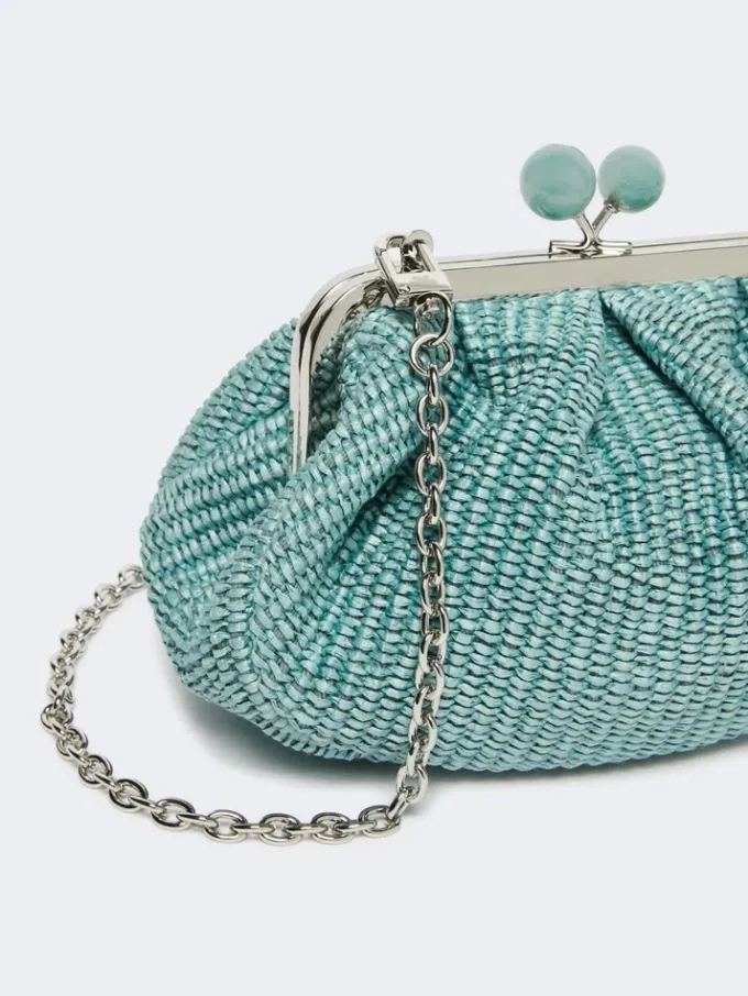 Kleine Pasticcino-Tasche in Raffia-Optik, Öl Kleine Pasticcino-Tasche in Raffia-Optik, Öl