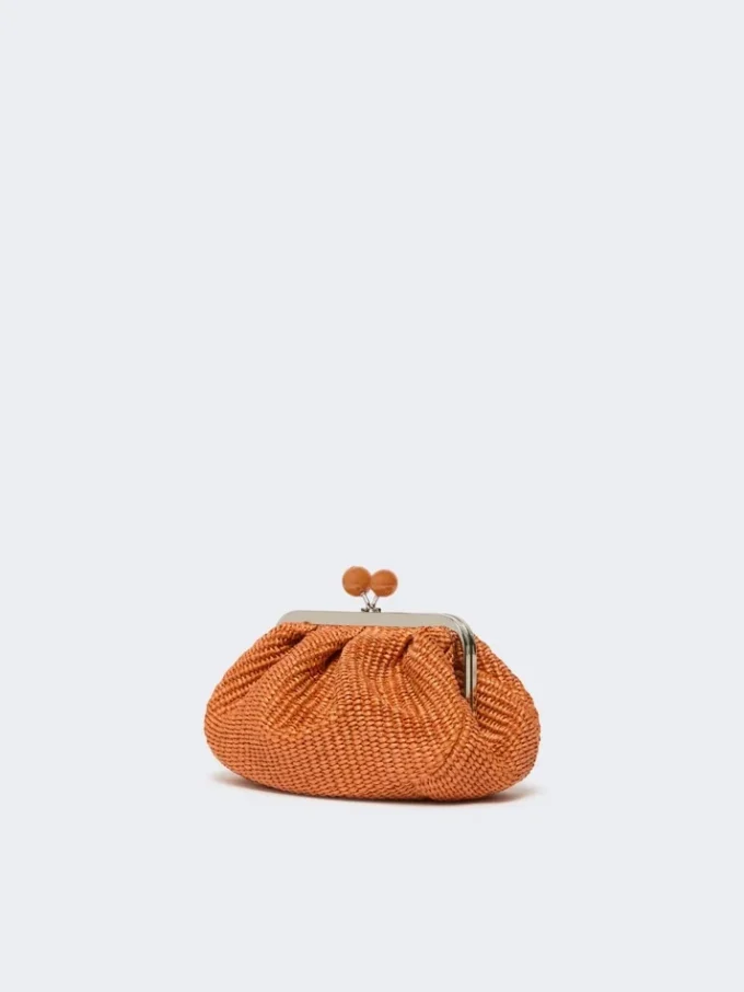 Kleine Pasticcino-Tasche in Raffia-Optik, lachsfarben Kleine Pasticcino-Tasche in Raffia-Optik, lachsfarben