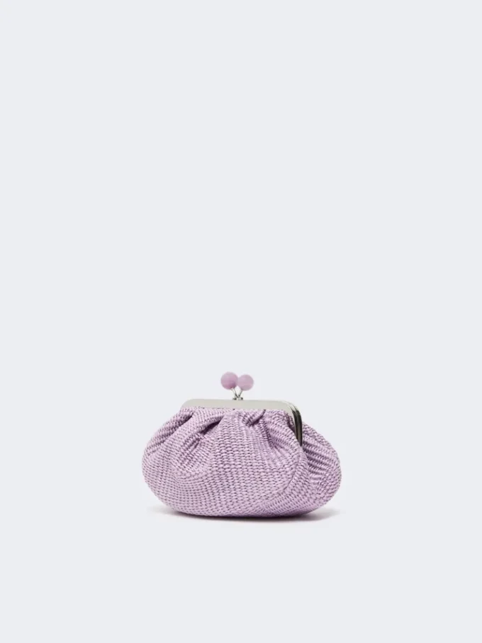 Kleine Pasticcino-Tasche in Raffia-Optik, lila Kleine Pasticcino-Tasche in Raffia-Optik, lila