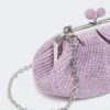 Kleine Pasticcino-Tasche in Raffia-Optik, lila Kleine Pasticcino-Tasche in Raffia-Optik, lila