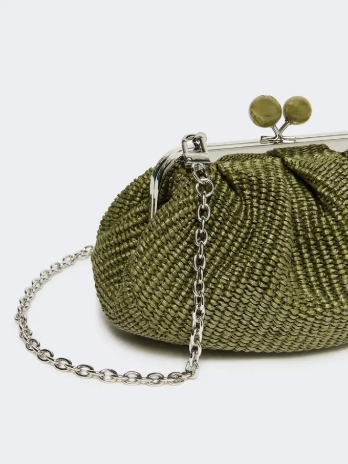 Kleine Pasticcino-Tasche in Raffia-Optik, salbeigrün Kleine Pasticcino-Tasche in Raffia-Optik, salbeigrün