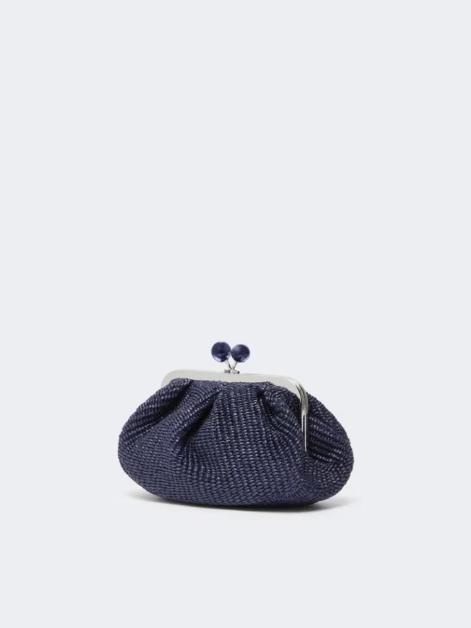 Kleine Pasticcino-Tasche in Raffia-Optik, ultramarinblau Kleine Pasticcino-Tasche in Raffia-Optik, ultramarinblau