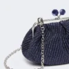 Kleine Pasticcino-Tasche in Raffia-Optik, ultramarinblau Kleine Pasticcino-Tasche in Raffia-Optik, ultramarinblau