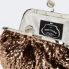 Kleine Satin-Pasticcino-Tasche mit Pailletten, rosa Kleine Satin-Pasticcino-Tasche mit Pailletten, rosa