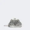 Kleine Satin-Pasticcino-Tasche mit Pailletten, silber Kleine Satin-Pasticcino-Tasche mit Pailletten, silber