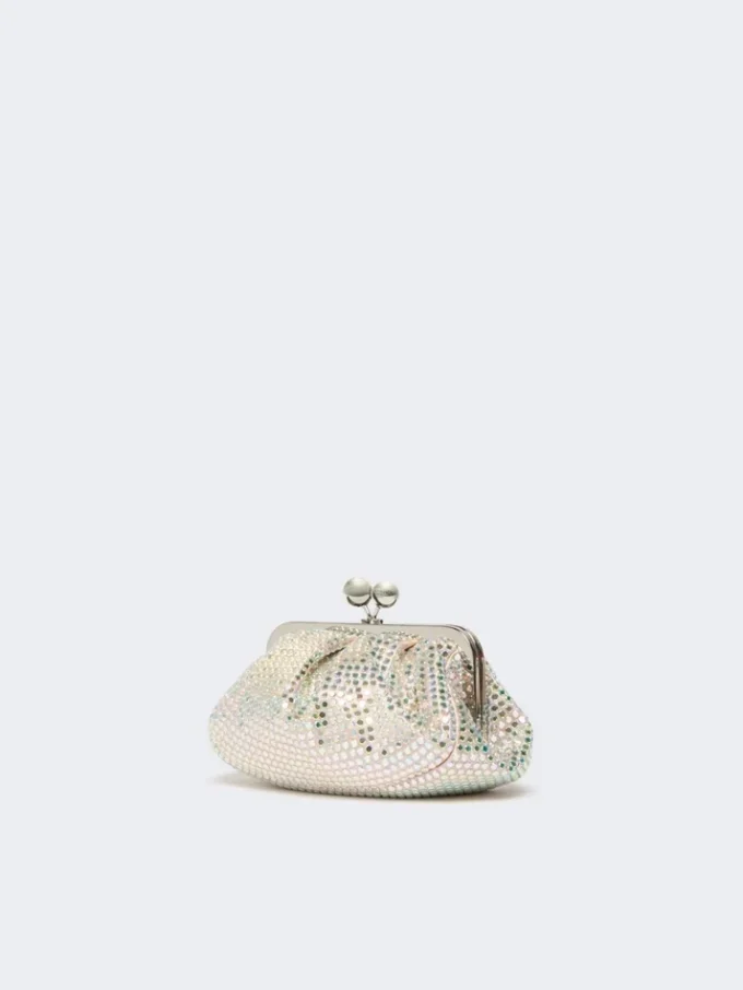 Kleine Satin-Pasticcino-Tasche mit Strassverzierung, Antikrosa Kleine Satin-Pasticcino-Tasche mit Strassverzierung, Antikrosa