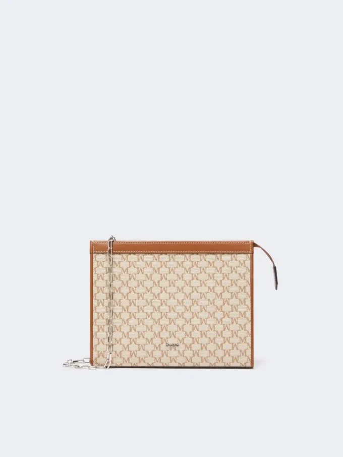 Kleine Tasche aus Baumwolljacquard, haselnussbraun Kleine Tasche aus Baumwolljacquard, haselnussbraun