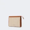 Kleine Tasche aus Baumwolljacquard, haselnussbraun Kleine Tasche aus Baumwolljacquard, haselnussbraun