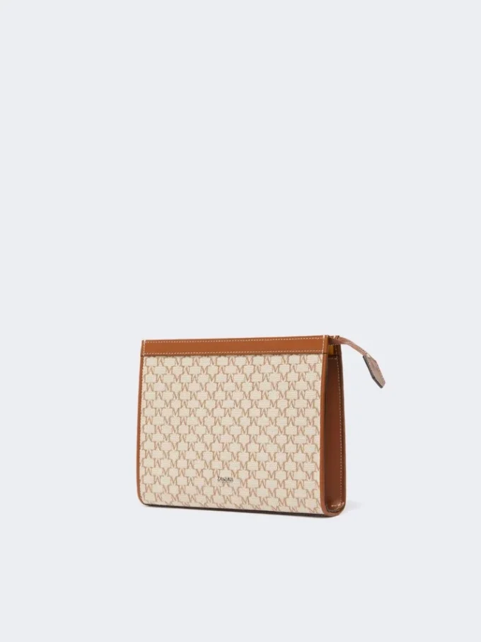 Kleine Tasche aus Baumwolljacquard, haselnussbraun Kleine Tasche aus Baumwolljacquard, haselnussbraun