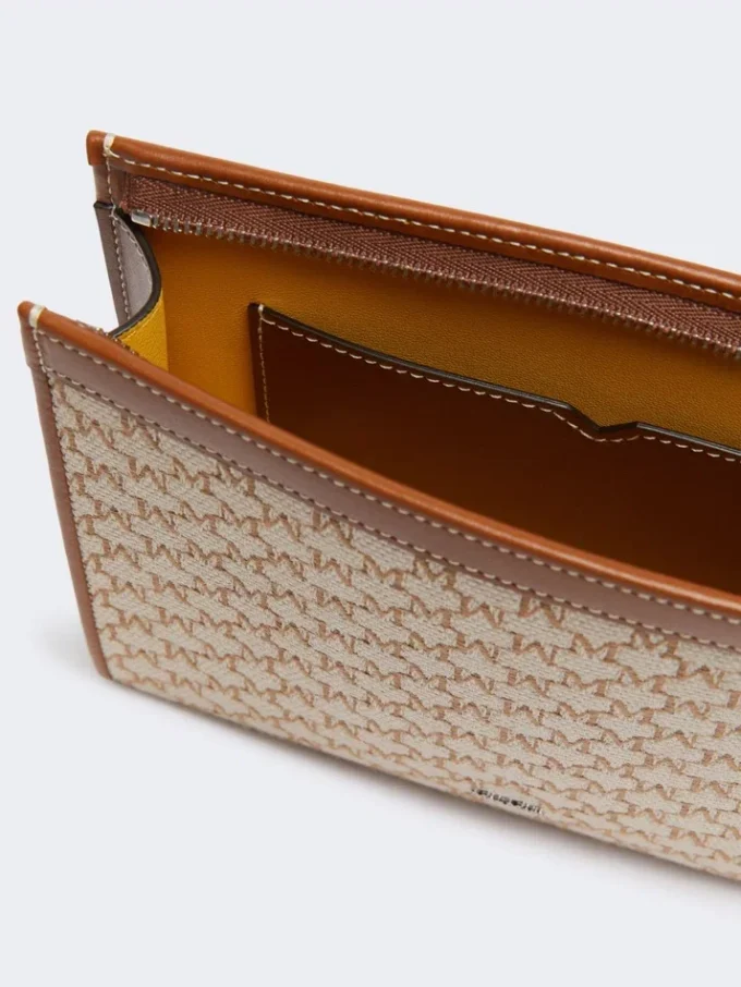 Kleine Tasche aus Baumwolljacquard, haselnussbraun Kleine Tasche aus Baumwolljacquard, haselnussbraun