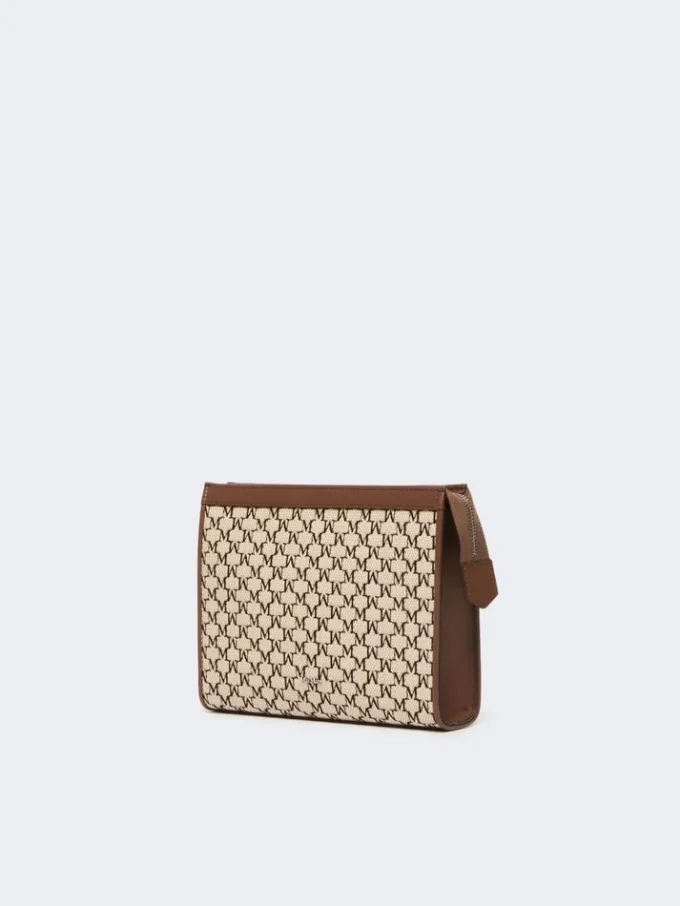 Kleine Tasche aus Baumwolljacquard, schwarz Kleine Tasche aus Baumwolljacquard, schwarz