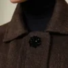 Kokonmantel aus Wolle und Mohair, braun Kokonmantel aus Wolle und Mohair, braun