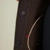 Kokonmantel aus Wolle und Mohair, braun Kokonmantel aus Wolle und Mohair, braun