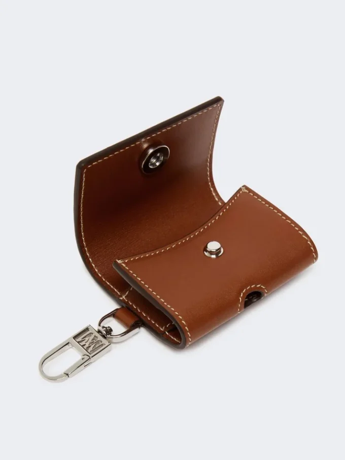 Kopfhörertasche aus Leder, bernsteinbraun Kopfhörertasche aus Leder, bernsteinbraun