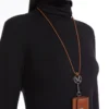Kopfhörertasche aus Leder, bernsteinbraun Kopfhörertasche aus Leder, bernsteinbraun