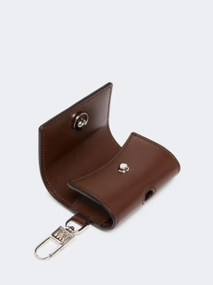 Kopfhörertasche aus Leder, Farbe: Kakao Kopfhörertasche aus Leder, Farbe: Kakao