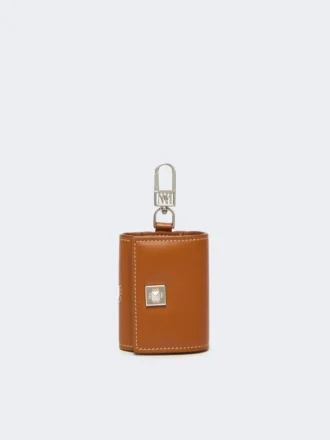 Kopfhörertasche aus Leder, rostrot