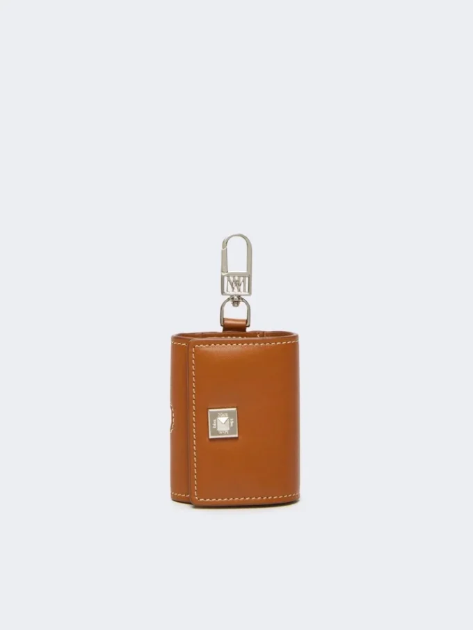 Kopfhörertasche aus Leder, rostrot Kopfhörertasche aus Leder, rostrot