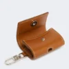 Kopfhörertasche aus Leder, rostrot Kopfhörertasche aus Leder, rostrot
