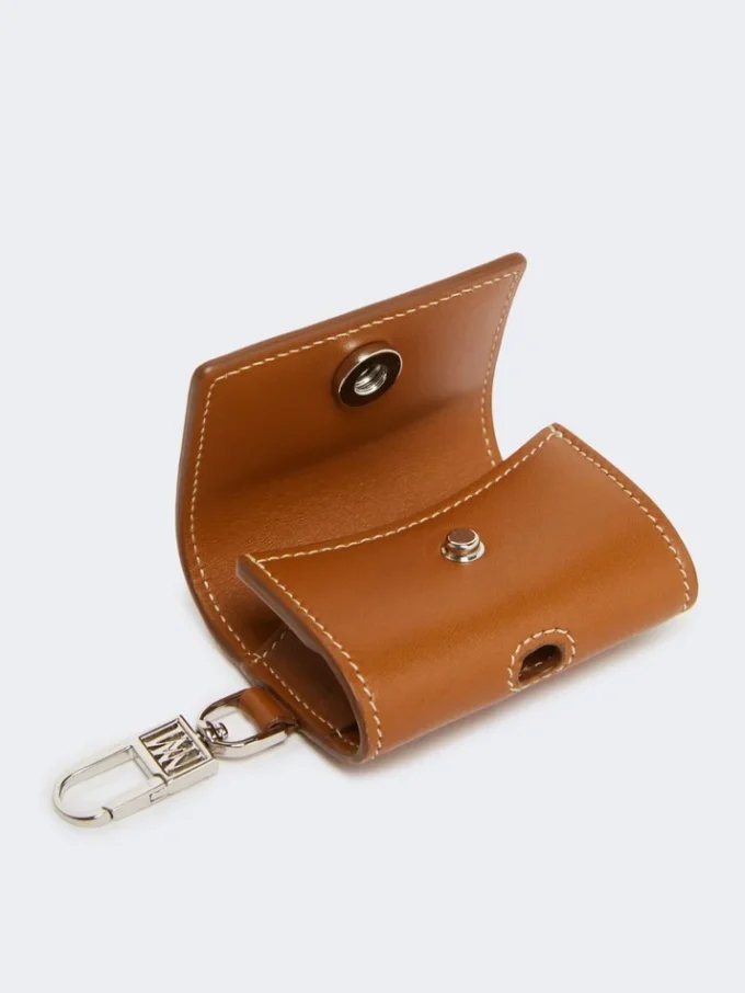 Kopfhörertasche aus Leder, rostrot Kopfhörertasche aus Leder, rostrot