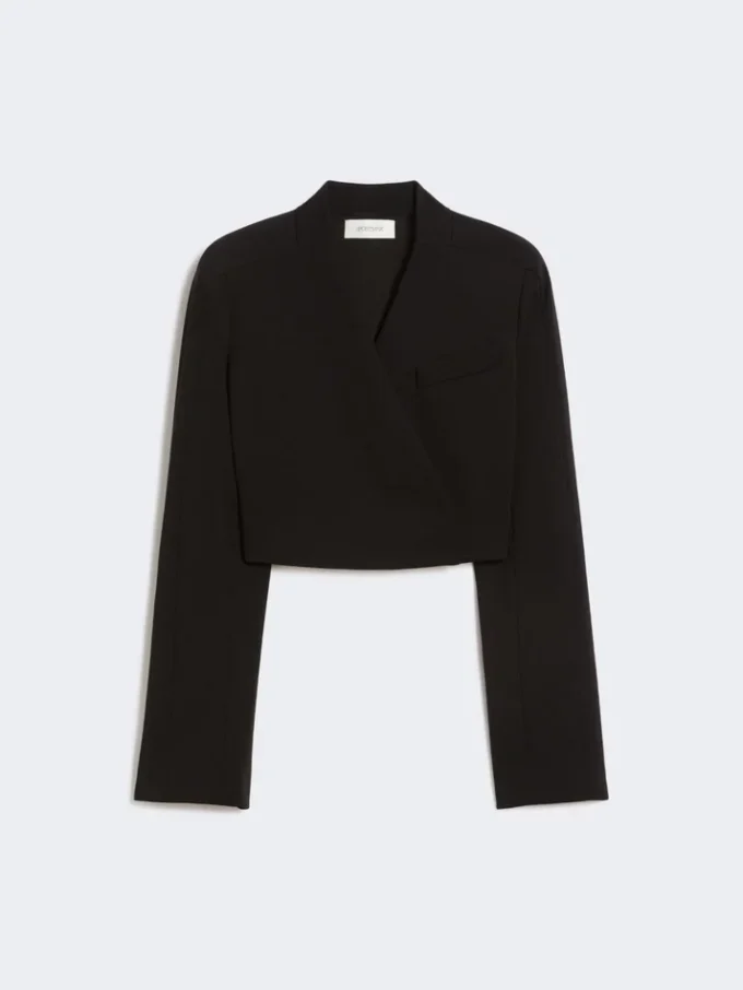 Kurze Jersey-Jacke, schwarz Kurze Jersey-Jacke, schwarz