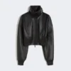 Kurze Lederjacke, schwarz Kurze Lederjacke, schwarz