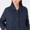 Kurze Steppjacke aus wasserabweisendem Stoff, marineblau Kurze Steppjacke aus wasserabweisendem Stoff, marineblau