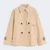 Kurzer, wasserabweisender Trenchcoat aus Gabardine, beige Kurzer, wasserabweisender Trenchcoat aus Gabardine, beige