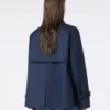 Kurzer, wasserabweisender Trenchcoat aus Gabardine, marineblau Kurzer, wasserabweisender Trenchcoat aus Gabardine, marineblau