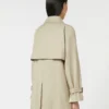 Kurzer, wasserabweisender Trenchcoat aus Twill, sandfarben Kurzer, wasserabweisender Trenchcoat aus Twill, sandfarben