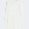 Kurzes Kleid aus Scuba-Jersey, Elfenbein Kurzes Kleid aus Scuba-Jersey, Elfenbein