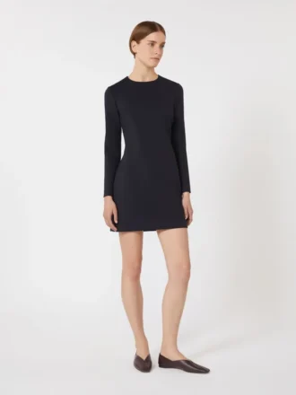 Kurzes Kleid aus Scuba-Jersey, ultramarinblau