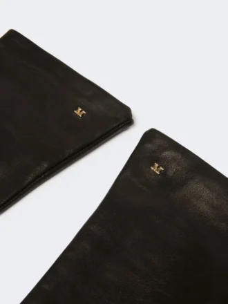 Lange Handschuhe aus Nappaleder, schwarz