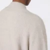 Langer Cardigan aus Alpaka und Wolle, sandfarben Langer Cardigan aus Alpaka und Wolle, sandfarben