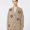 Langer Cardigan aus Wolle und Kaschmir, sandfarben Langer Cardigan aus Wolle und Kaschmir, sandfarben