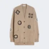 Langer Cardigan aus Wolle und Kaschmir, sandfarben Langer Cardigan aus Wolle und Kaschmir, sandfarben