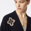 Langer Cardigan aus Wolle und Kaschmir, ultramarinblau Langer Cardigan aus Wolle und Kaschmir, ultramarinblau